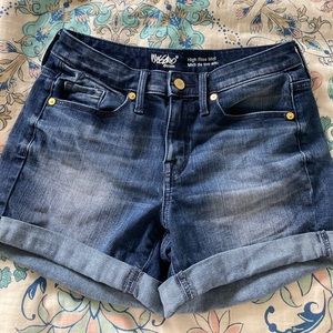 Mossimo High Rose Midi Jean Shorts